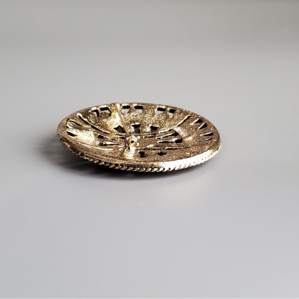 EMMONS VINTAGE BROOCH AND PENDANT LARGE SIGNED MARKED ON BACK SEE PICTURES - Picture 6 of 8